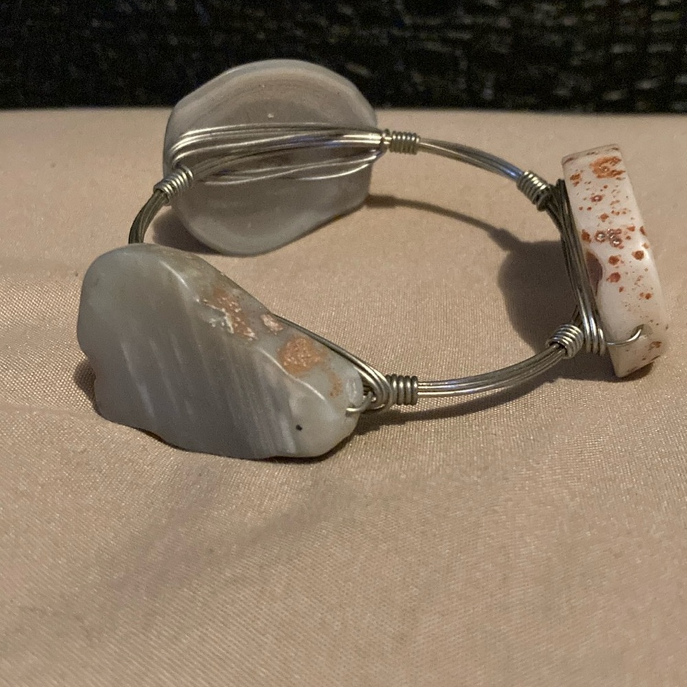 Wire and Stone Bracelet Beautiful! Unique!